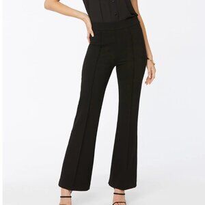 NYDJ Sculpt-Her Pull-On Flared Seamed Black Ponte Pant Size Small